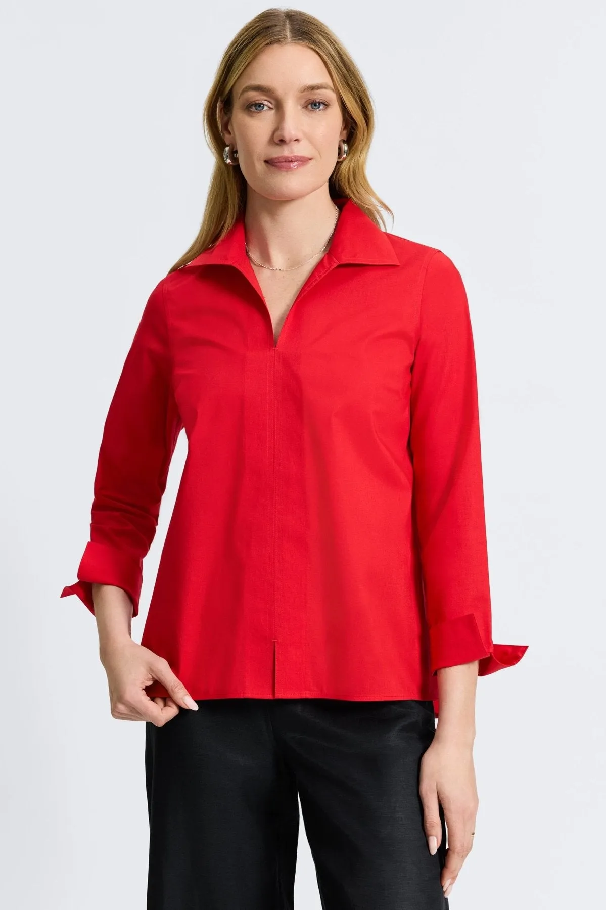 Agnes Stretch No Iron Popover Shirt