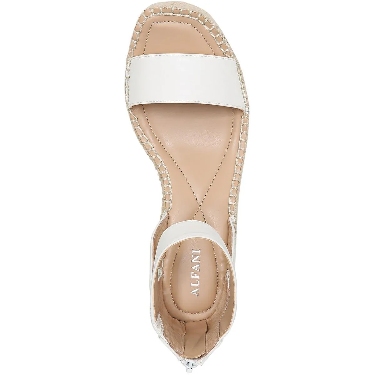 Alfani Womens Cohjo Faux Leather Padded Insole Wedge Sandals