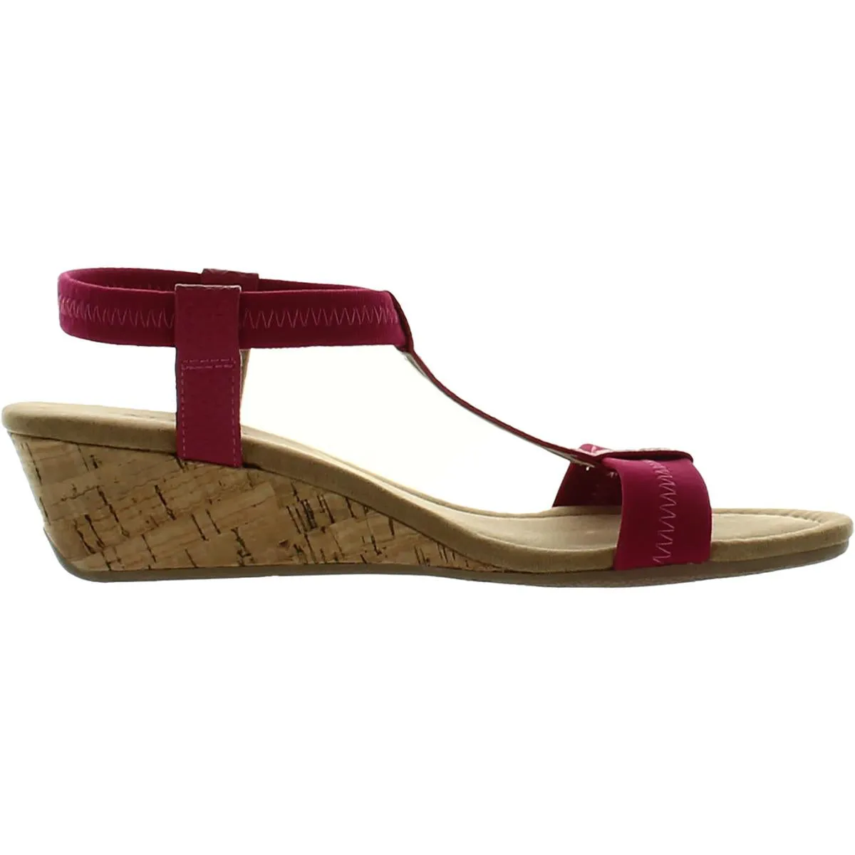 Alfani Womens Voyage1 Open Toe Elastic Wedge Sandals