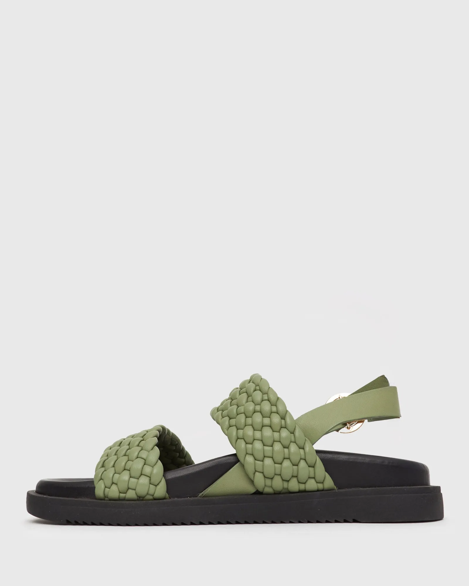 ALLEGRA Leather Plaited Footbed Sandals