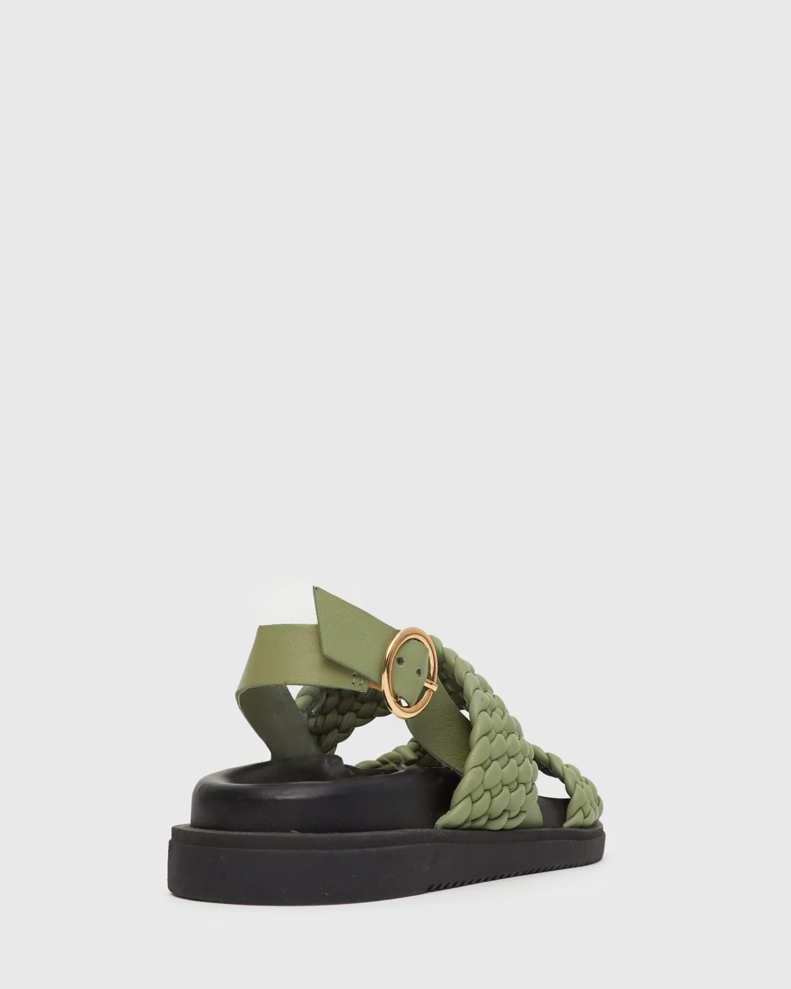 ALLEGRA Leather Plaited Footbed Sandals