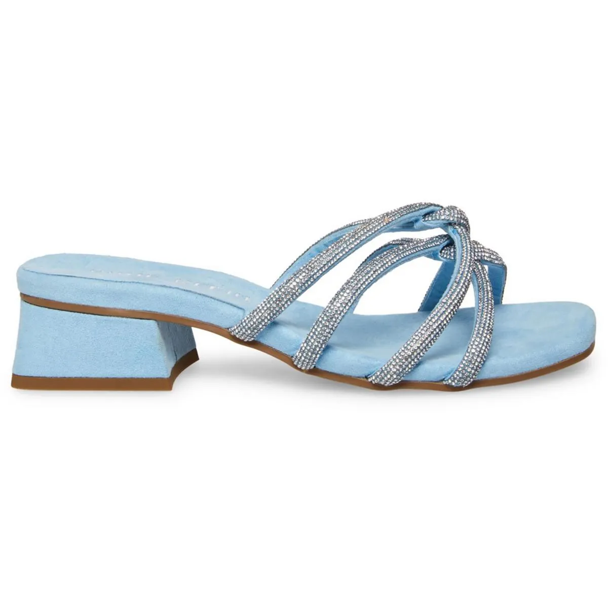 Anne Klein Womens Nikole Glitter Slide Sandals