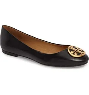 Benton2 Ballet Flat in Perfect Black & Gold
