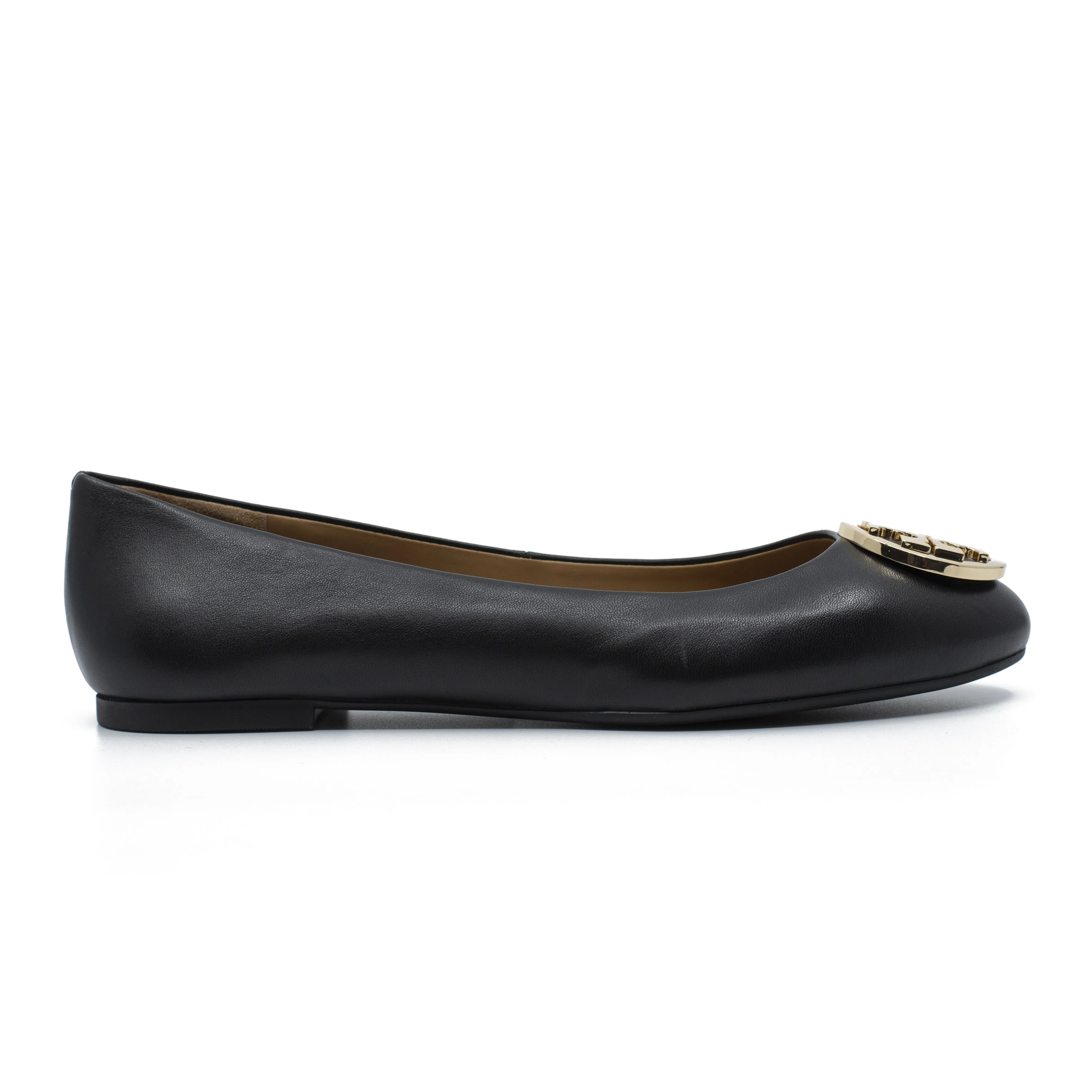Benton2 Ballet Flat in Perfect Black & Gold