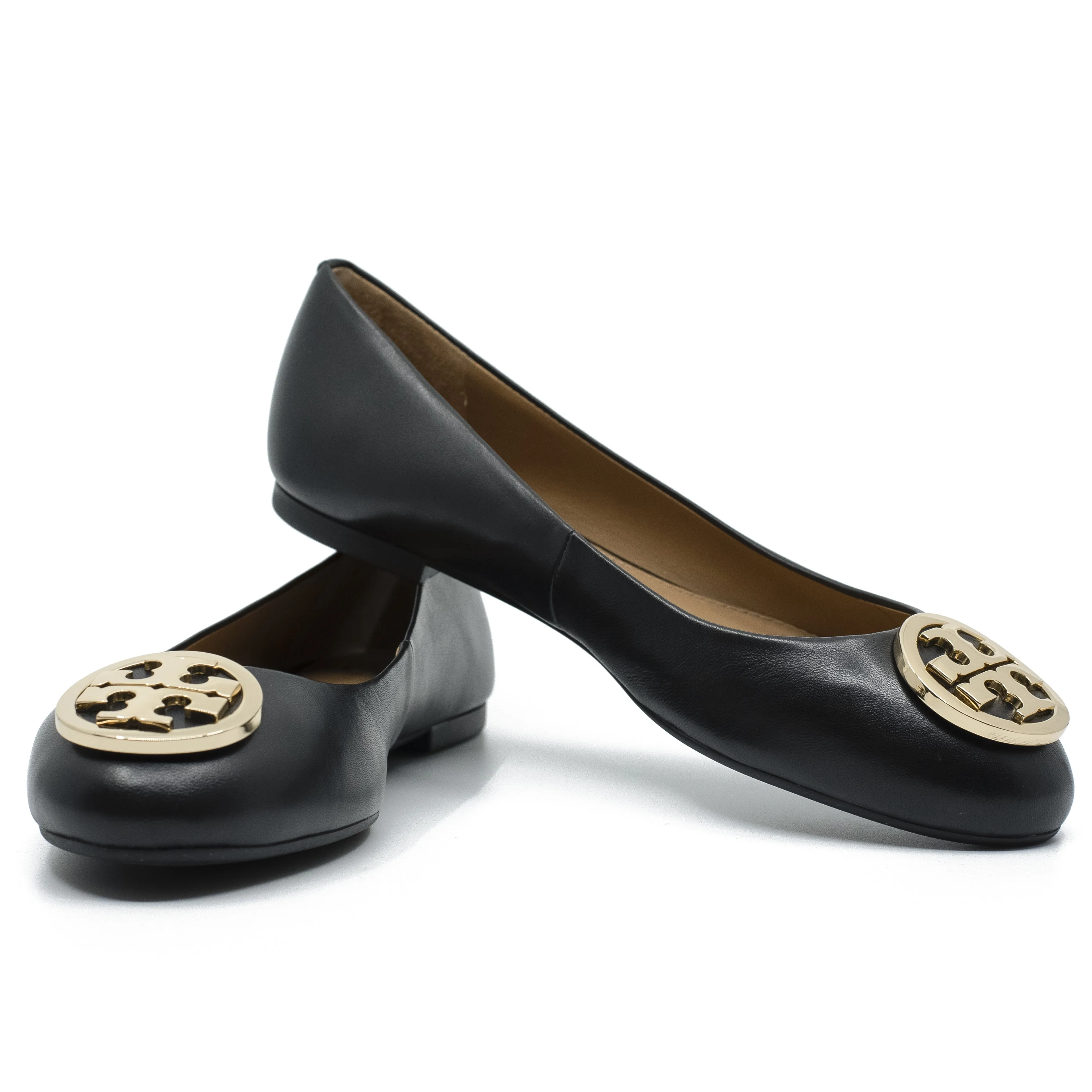 Benton2 Ballet Flat in Perfect Black & Gold