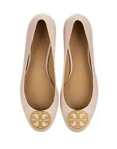 Benton2 Ballet Flats in Seashell Pink & Gold