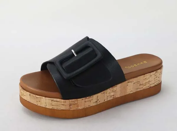 Black Slide Sandals
