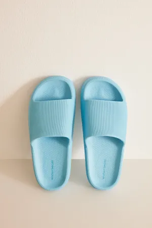 Blue EVA rubber flip flops
