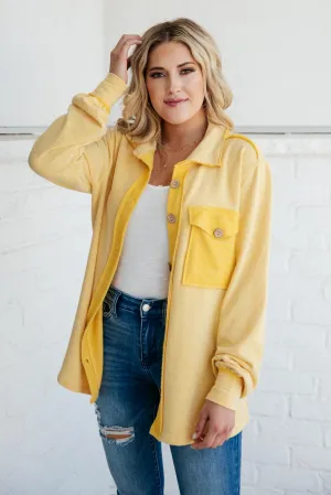 Borrowed From My Boyfriend Jacket in Yellow- 8/5/2021