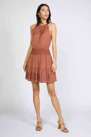 Chiffon Striped Mini Dress