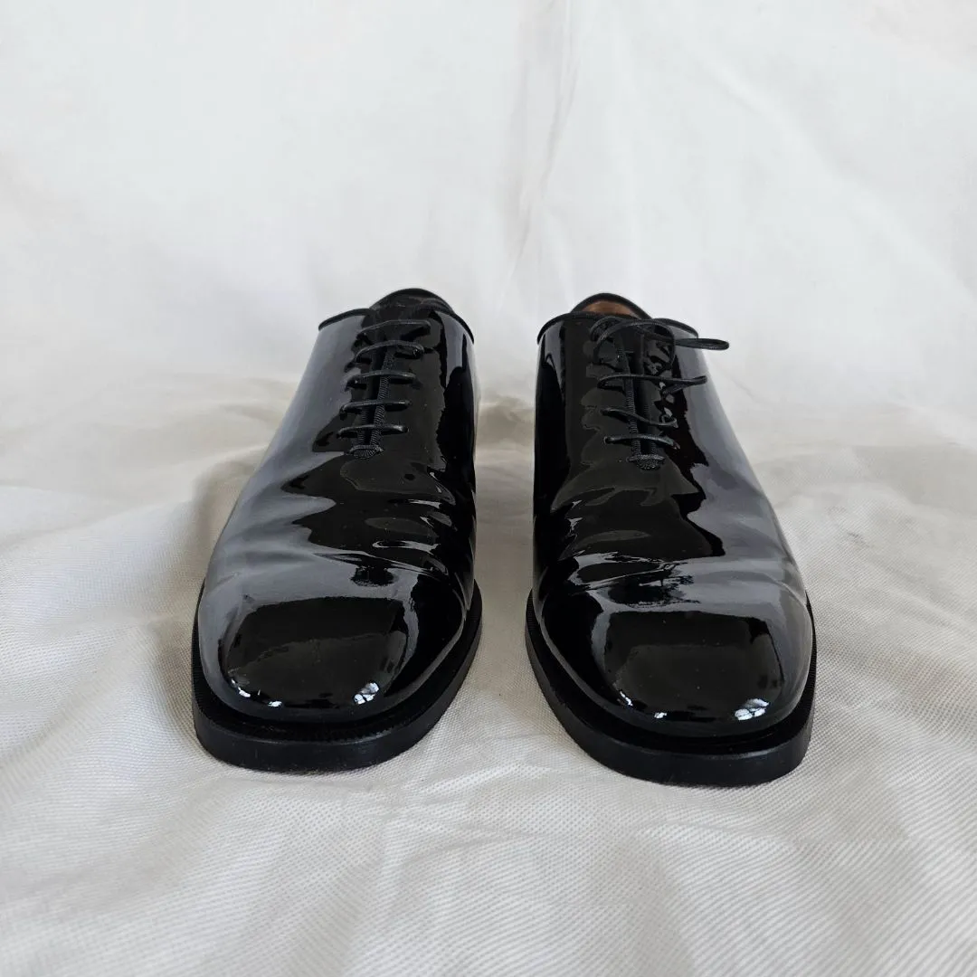 Christian Louboutin black patent oxford loafers, 43.5