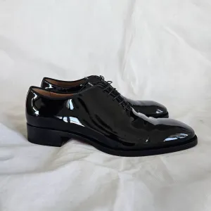 Christian Louboutin black patent oxford loafers, 43.5