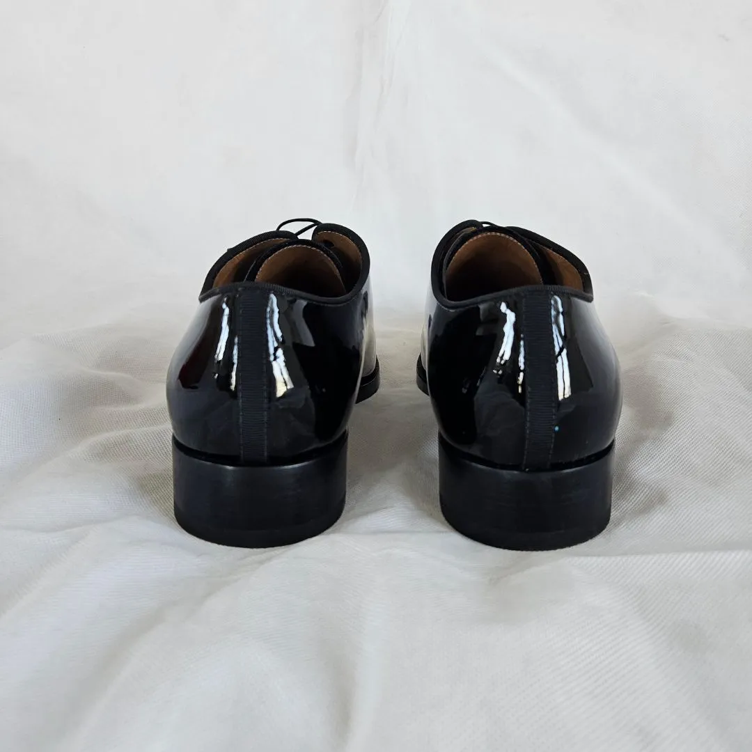 Christian Louboutin black patent oxford loafers, 43.5