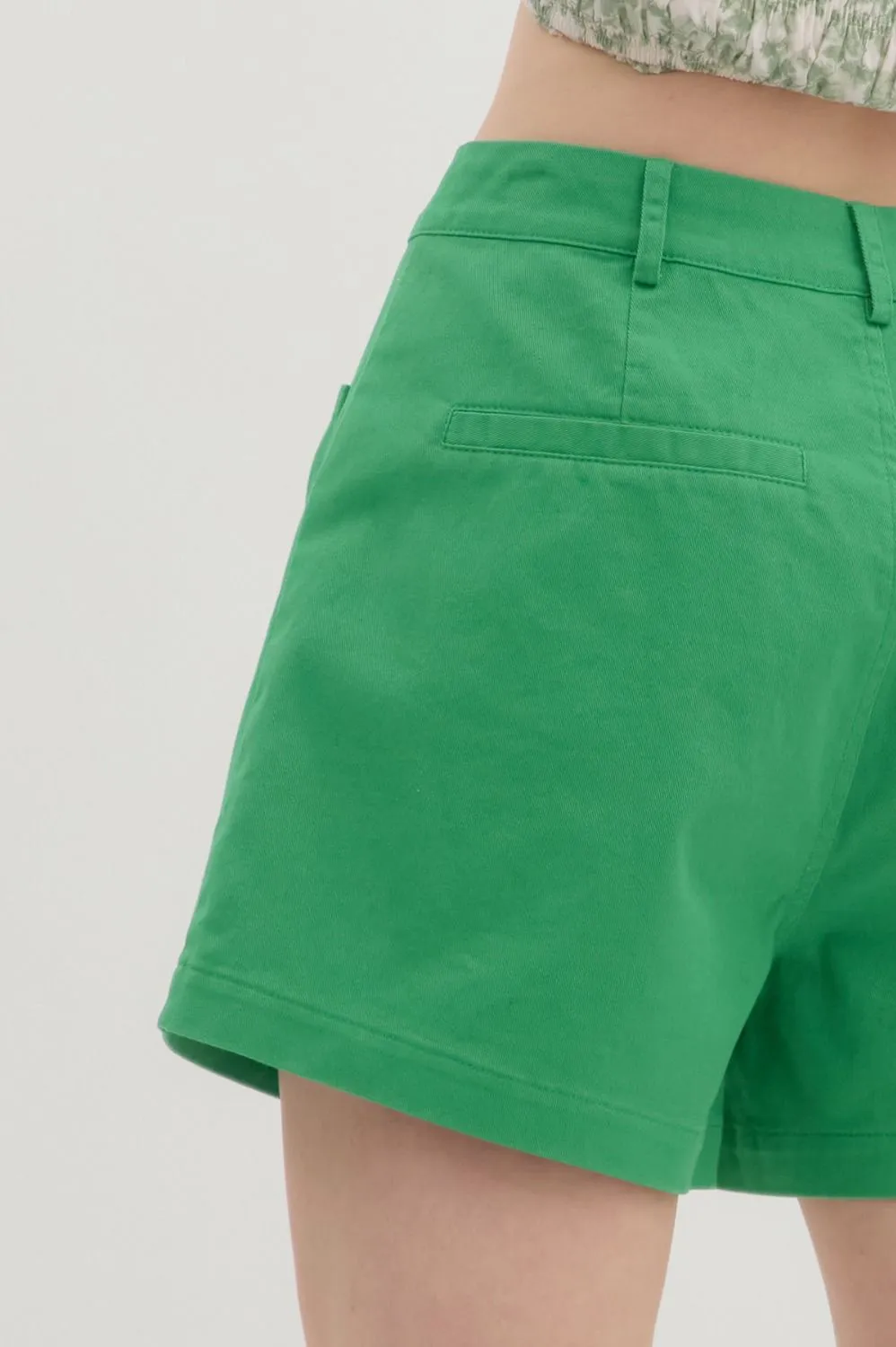 Classic Trouser Shorts in Navy or Green