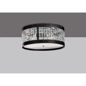 Diyas IL31041 Celsa Ceiling Brown Leather/crystal