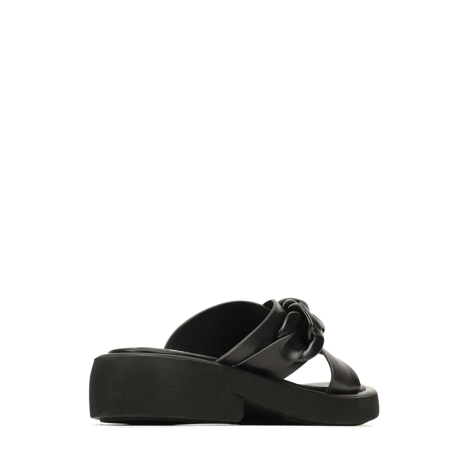ELEASE LEATHER SLIDE HEEL SANDALS