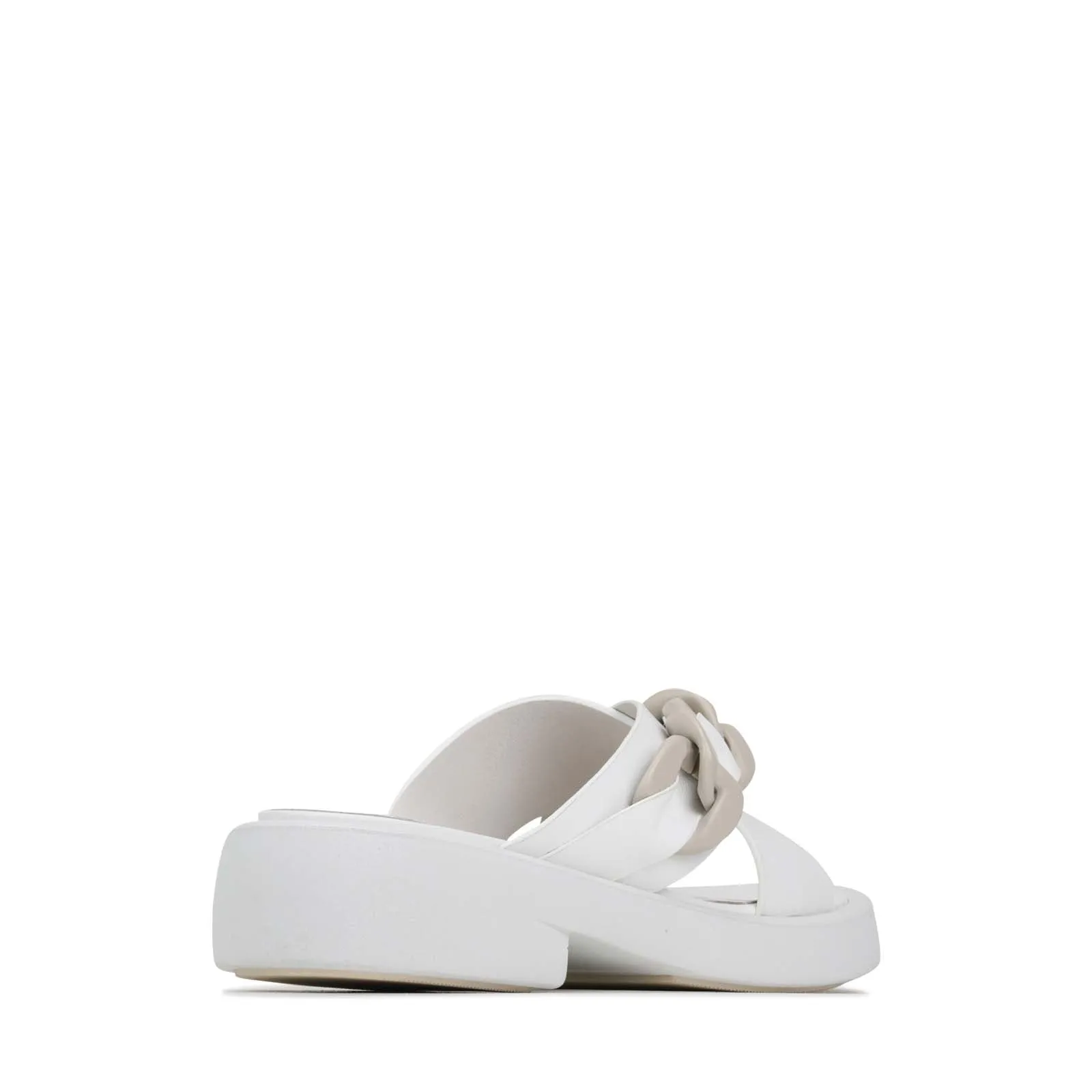 ELEASE LEATHER SLIDE HEEL SANDALS