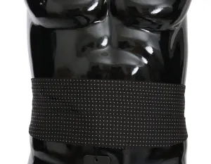 Elegant Black Dotted Silk Cummerbund