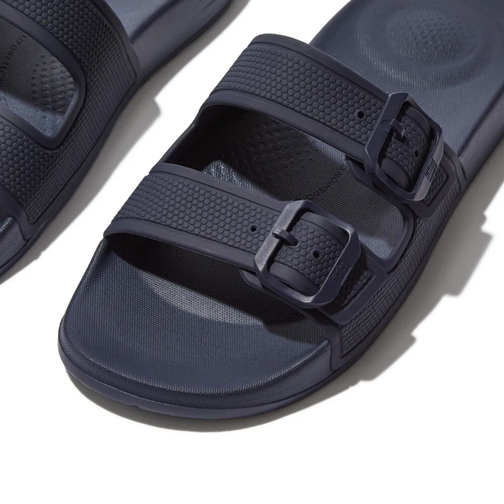 FitFlop iQushion Two Bar Buckle Slide Midnight Navy