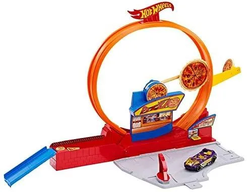 Hot Wheels Mattel Speedy Pizza Set, Includes one Hot Wheels vehicle.