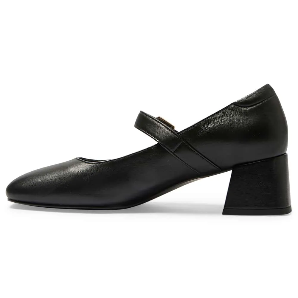 Lottie Heel in Black Leather