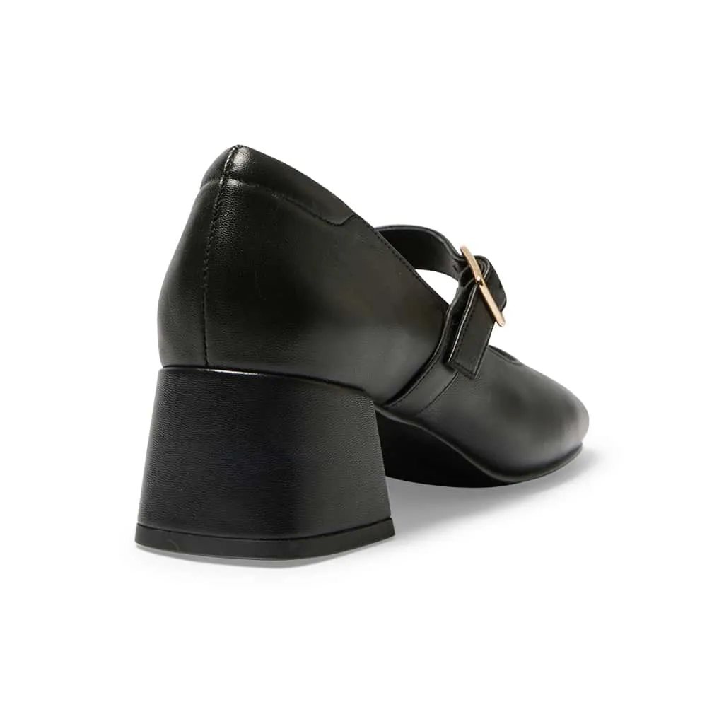 Lottie Heel in Black Leather