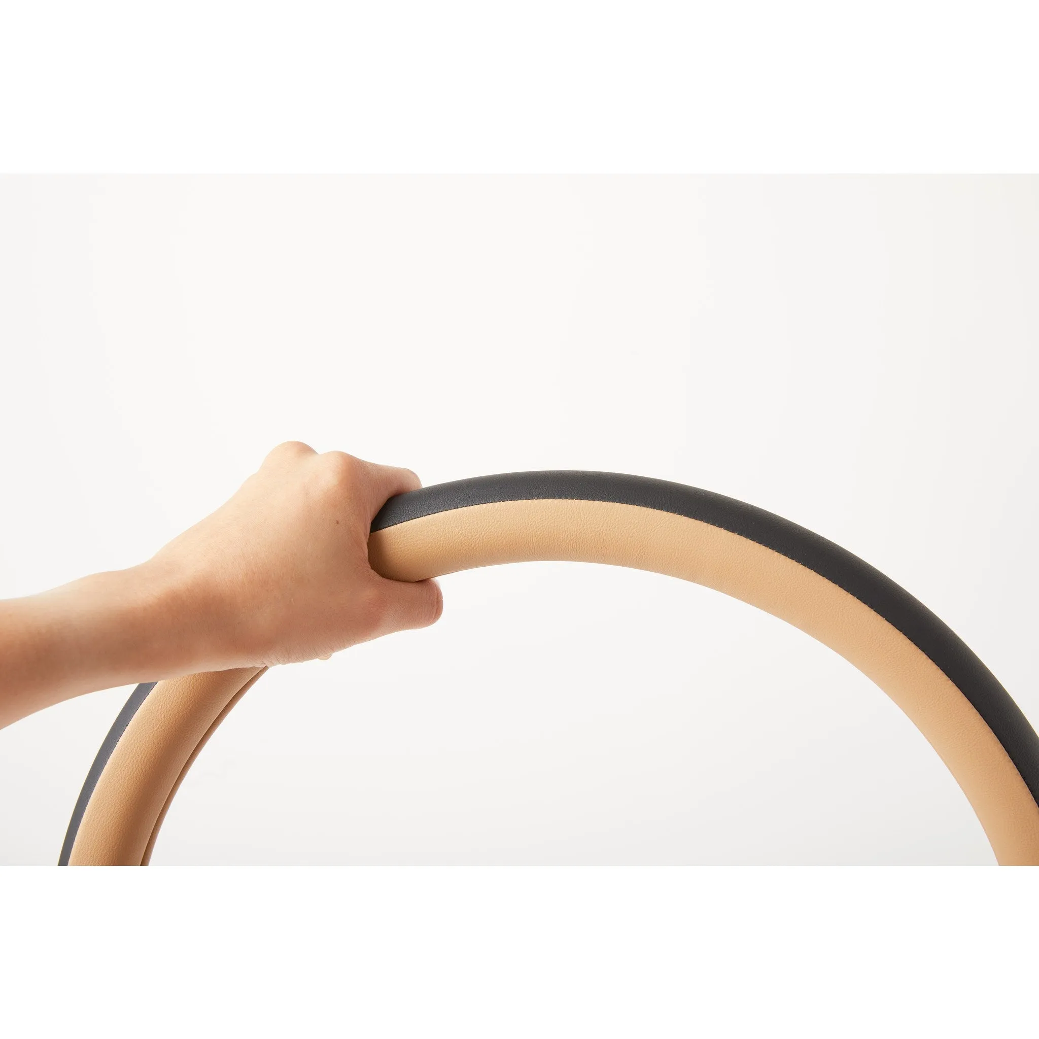 Mayton Real Two-Tone Car Leather Steering Wheel Cover - 🏆 #2 - Automotive Accessories - Best of December
