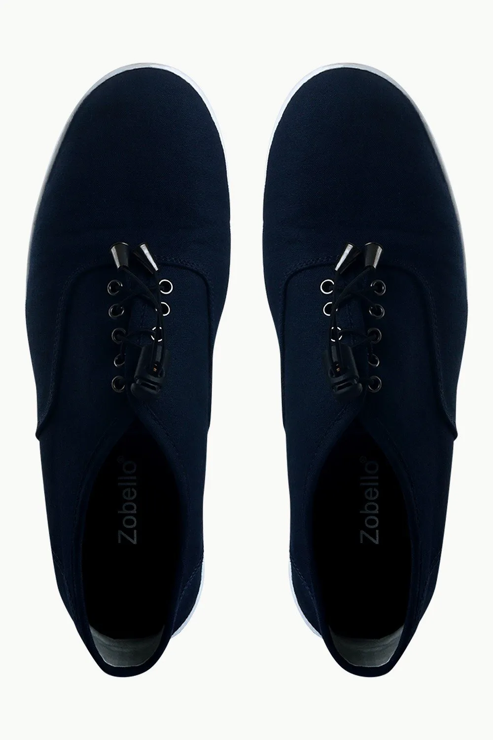 Men's Elastic Tassel Navy Boat Shoes