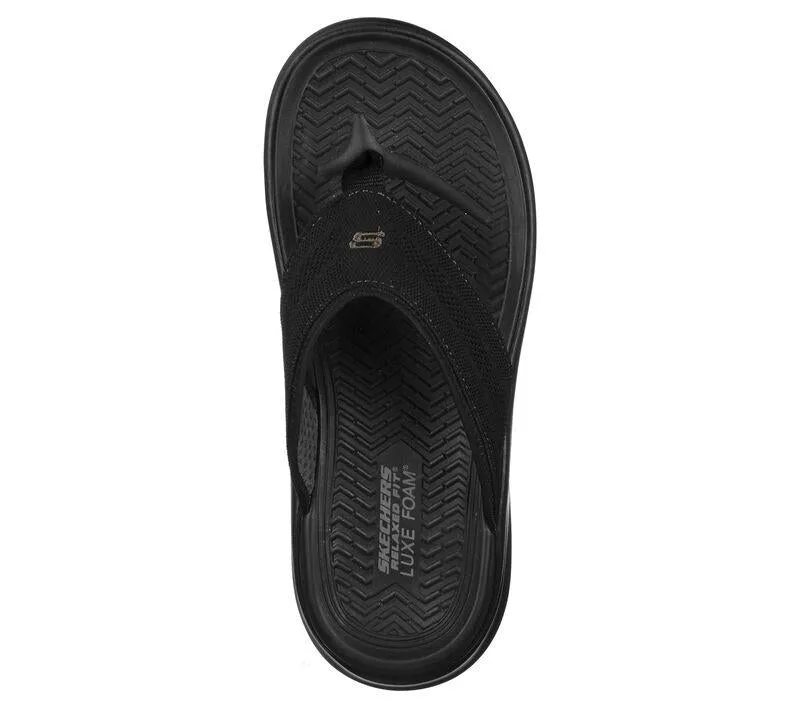 Men's Wide Fit Skechers 204383 Relaxed Fit Sargo Point Vista Flip Flops