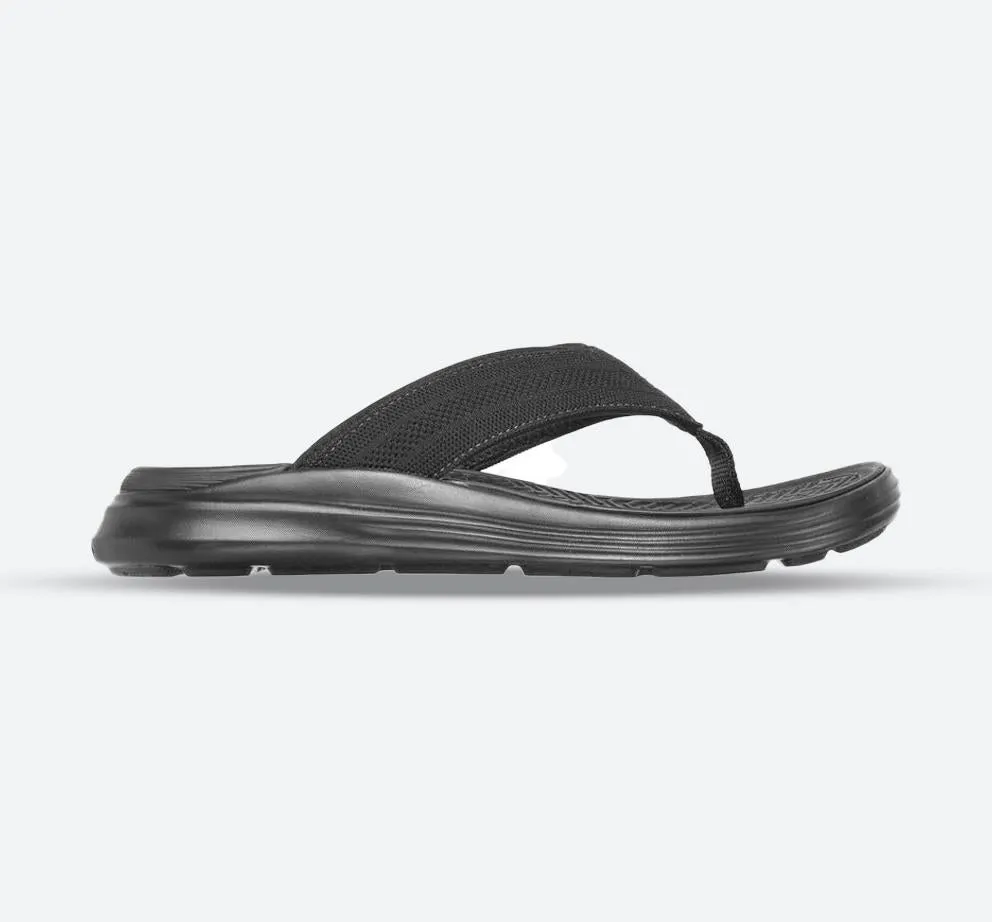 Men's Wide Fit Skechers 204383 Relaxed Fit Sargo Point Vista Flip Flops