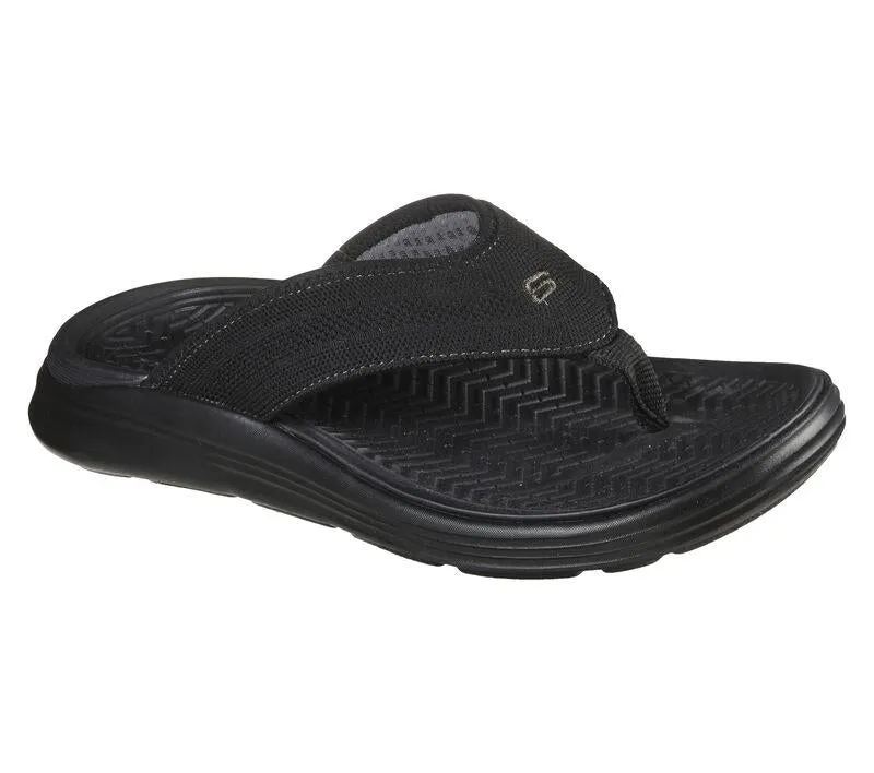 Men's Wide Fit Skechers 204383 Relaxed Fit Sargo Point Vista Flip Flops