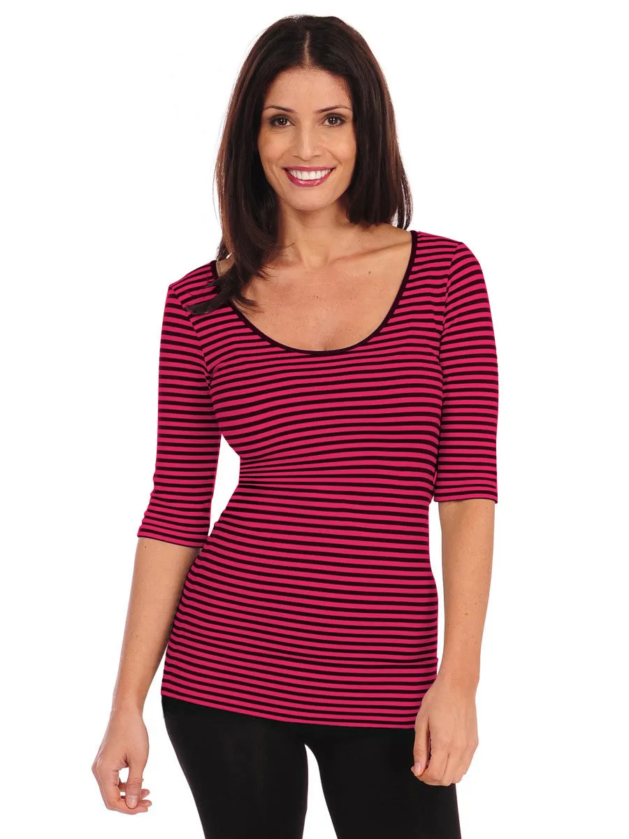 Micro Stripe Reversible Ballet Sleeve (605MS)