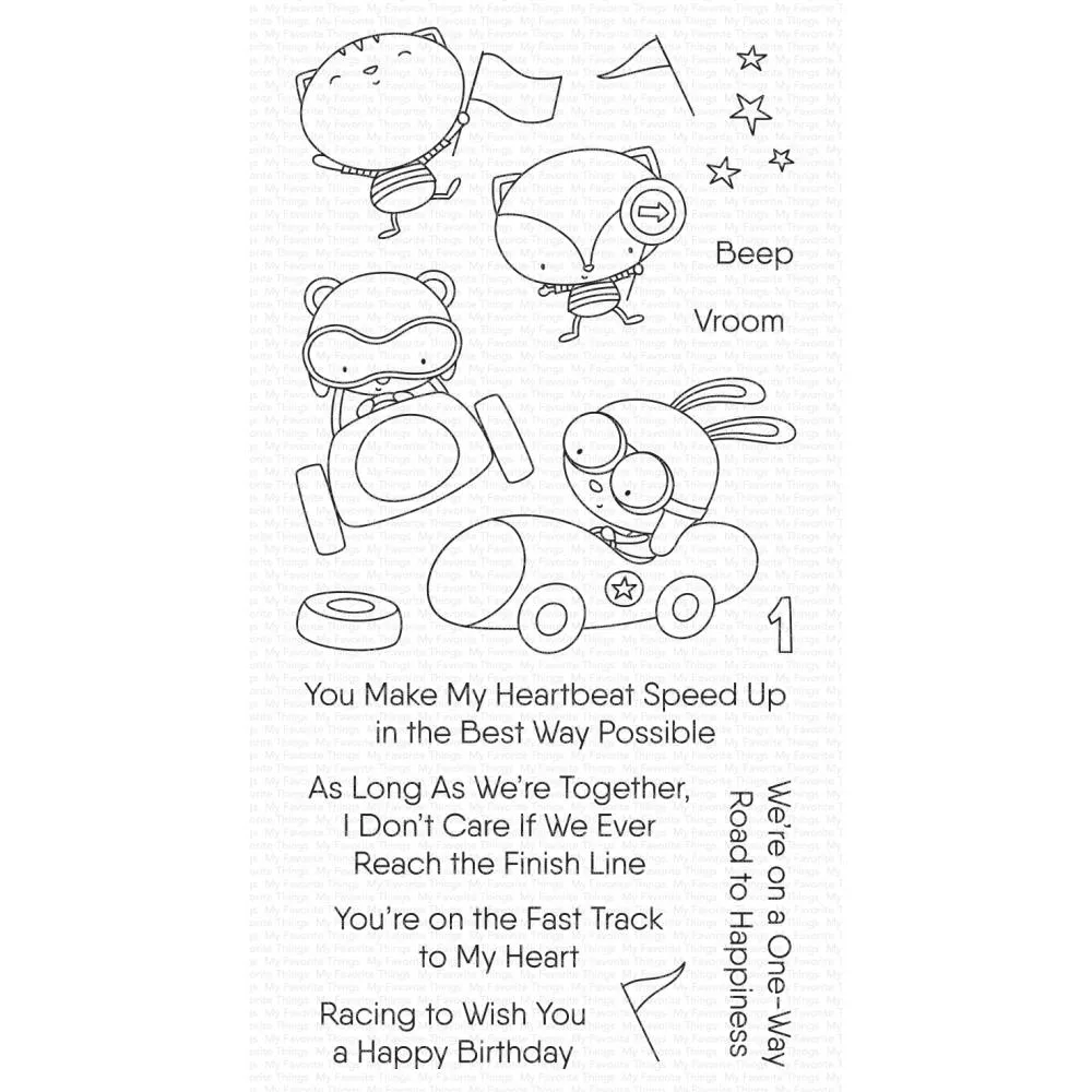 My Favorite Things Clearly Sentimental Stamps 4"X8" - Fast-Track Friends*