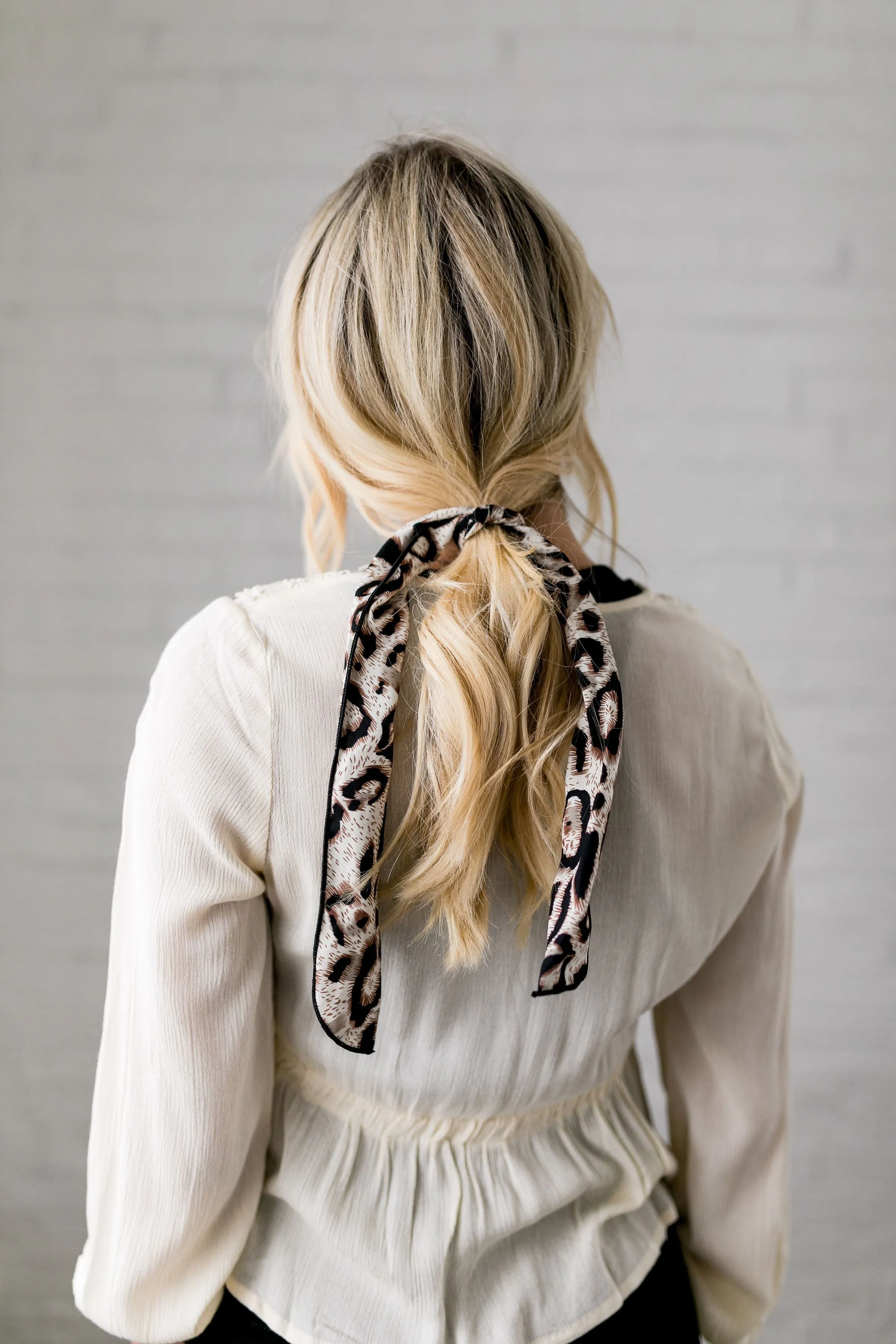 Natural Look Leopard Hair Tie In Brown