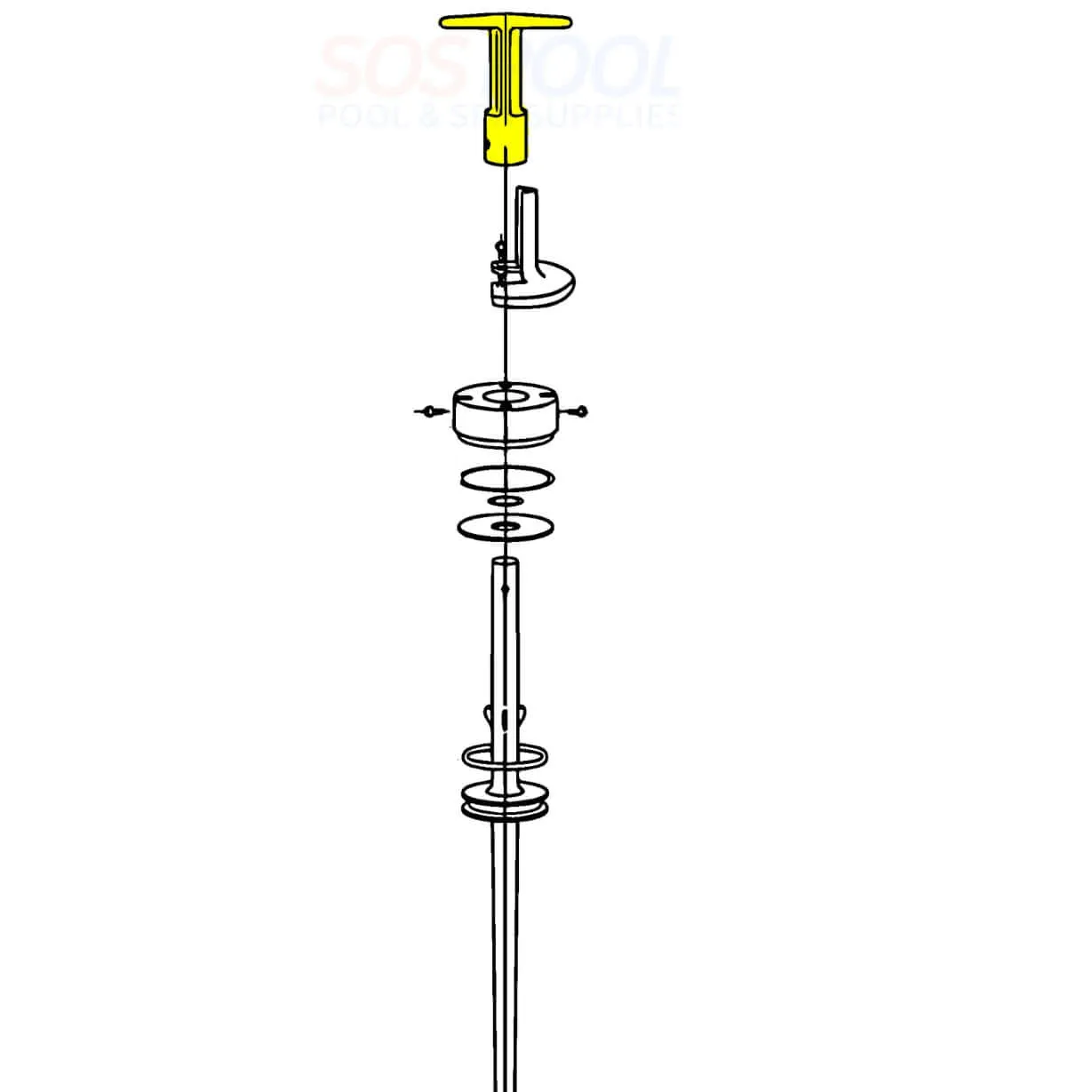 Pentair Plastic Shaft Handle For Slide Multiport Valves | 2" | 273089