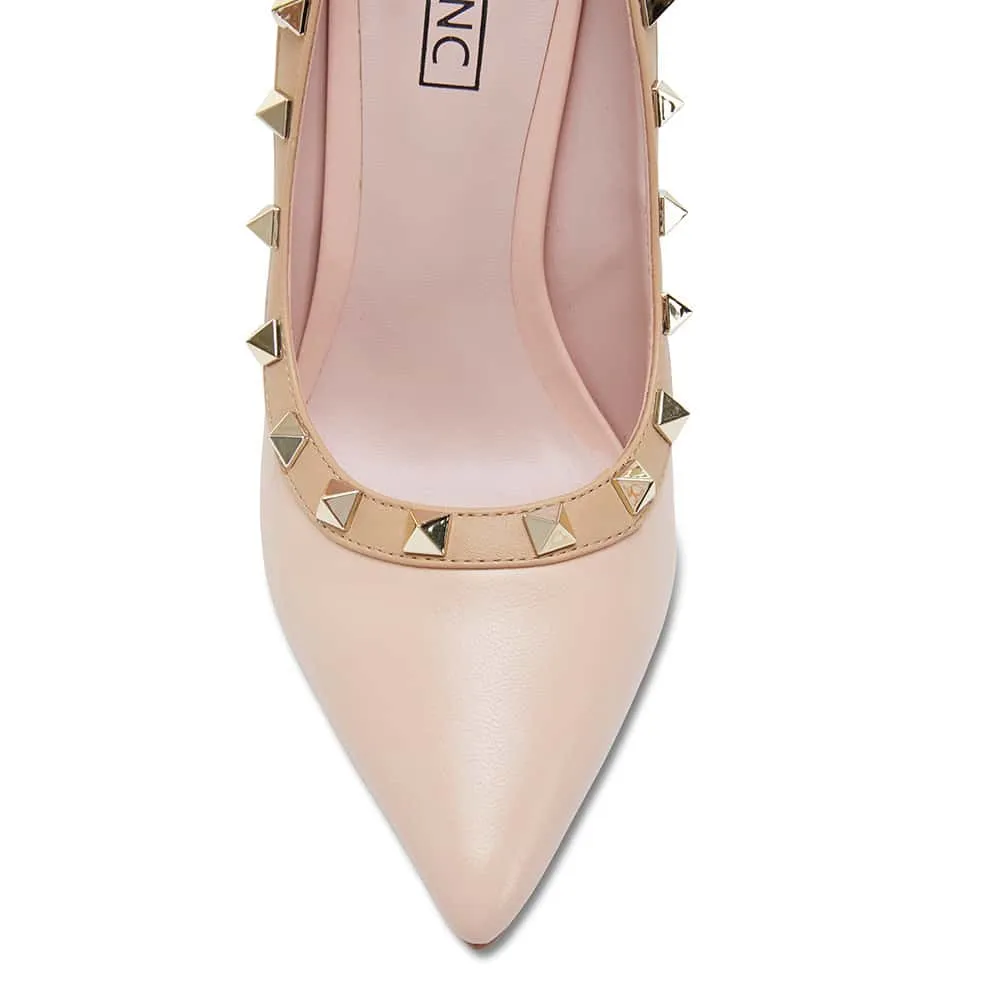 Sierra Heel in Soft Pink Leather