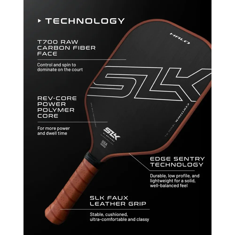 SLK by Selkirk Halo - XL Pickleball Paddle in Parris Todd Blue