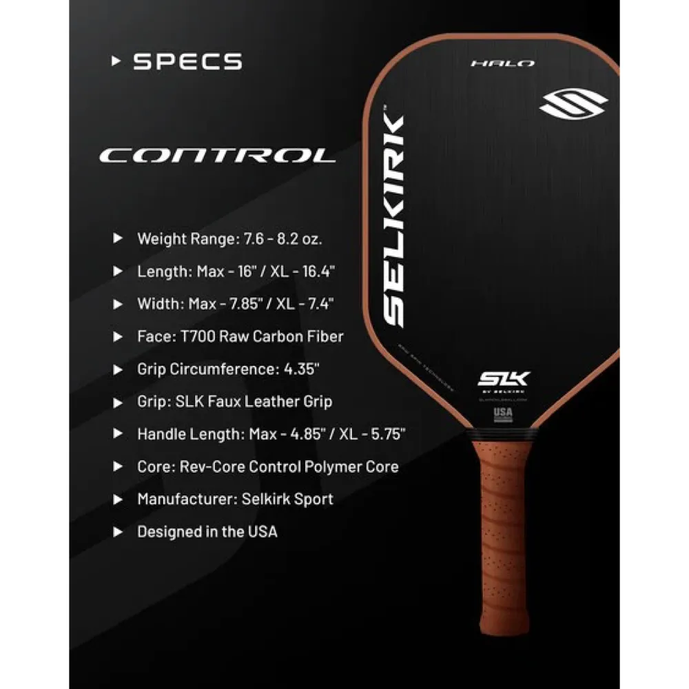SLK by Selkirk Halo - XL Pickleball Paddle in Parris Todd Blue