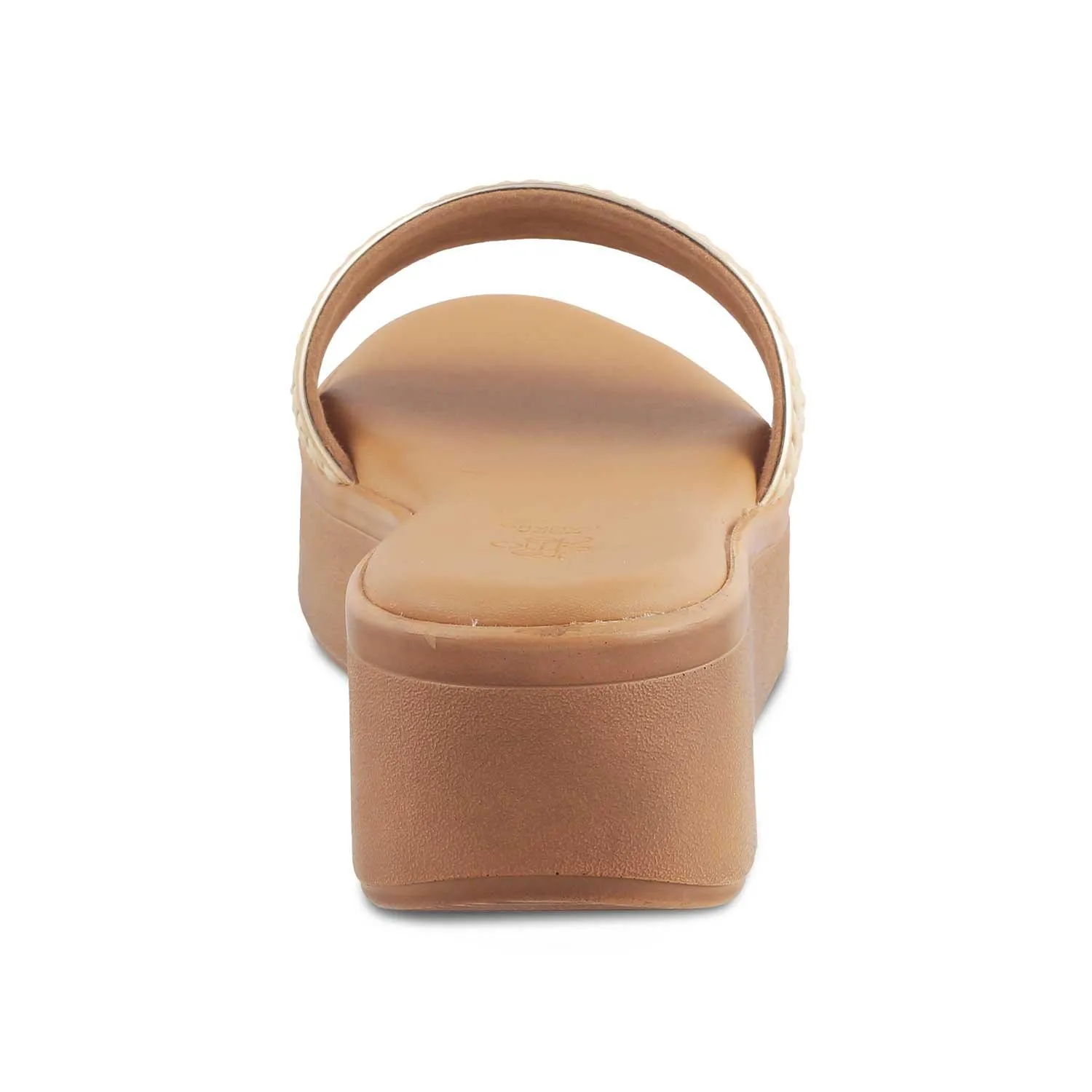 The Andiamo Beige Women's Platform Wedge Sandals Tresmode
