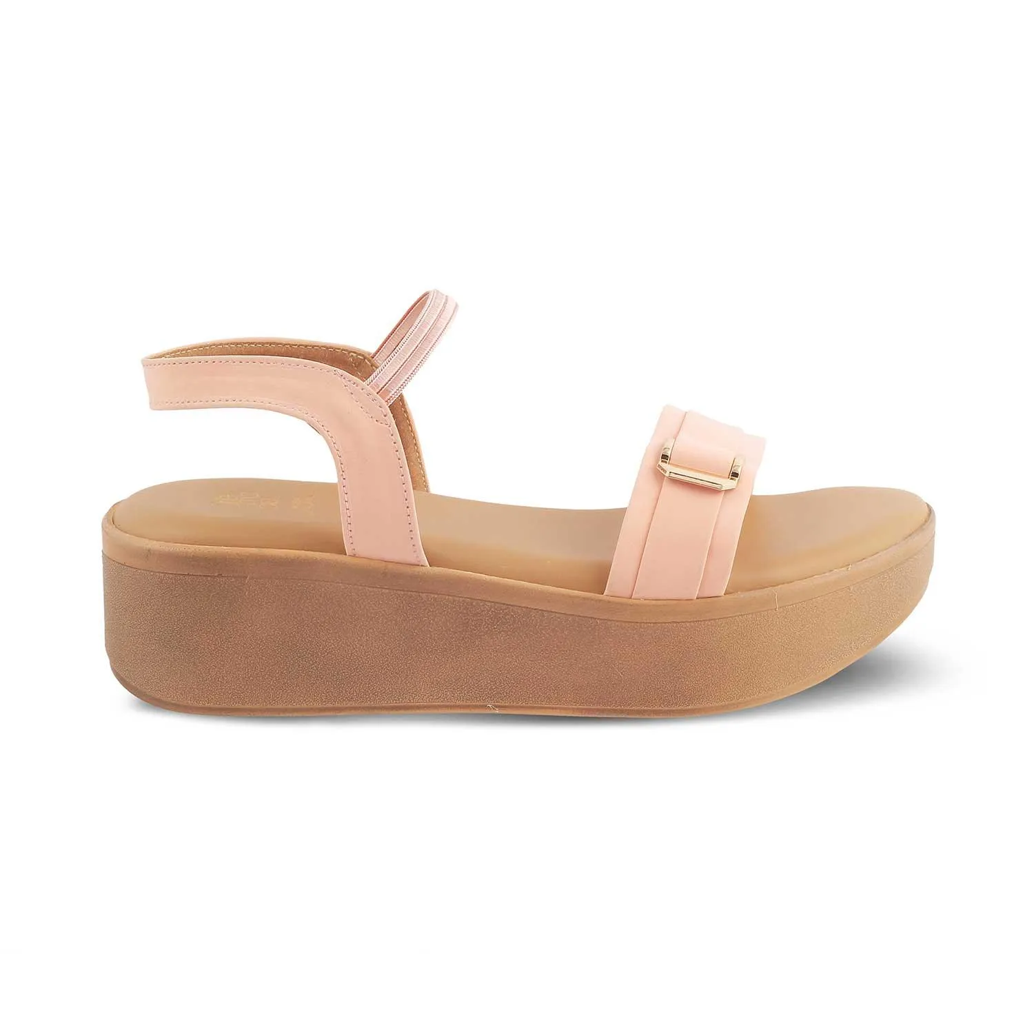 The Caen Pink Women's Platform Wedge Sandals Tresmode