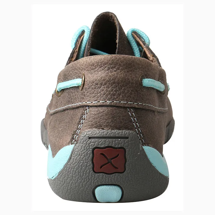Twisted X Women's Grey and Light Blue Short Moc