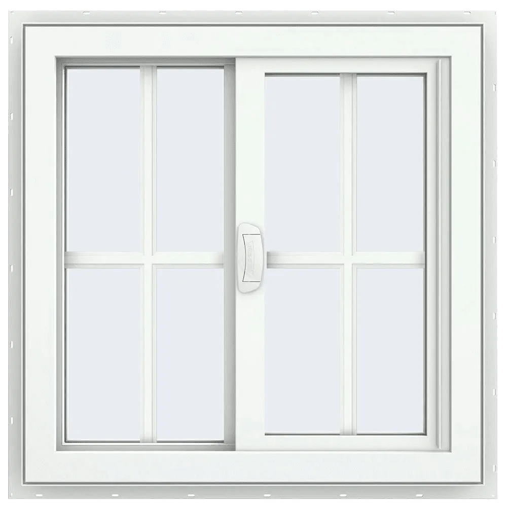 V-4500 Series Left-Hand Sliding Vinyl Window with Grids