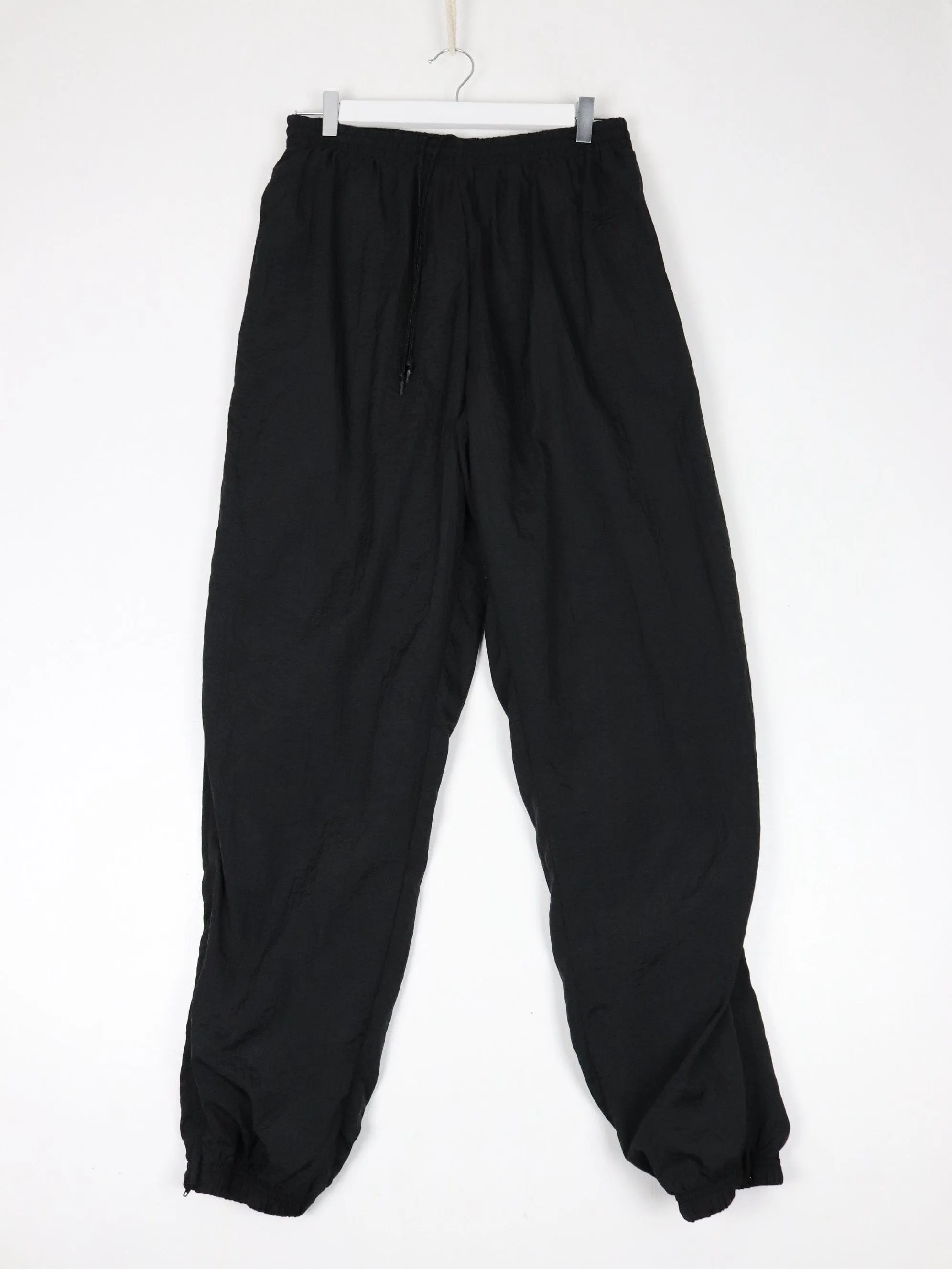 Vintage Reebok Pants Mens Large Black Track Athletic Lined