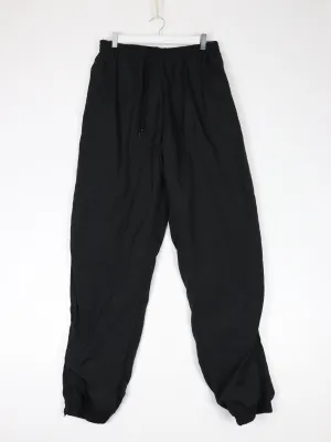 Vintage Reebok Pants Mens Large Black Track Athletic Lined