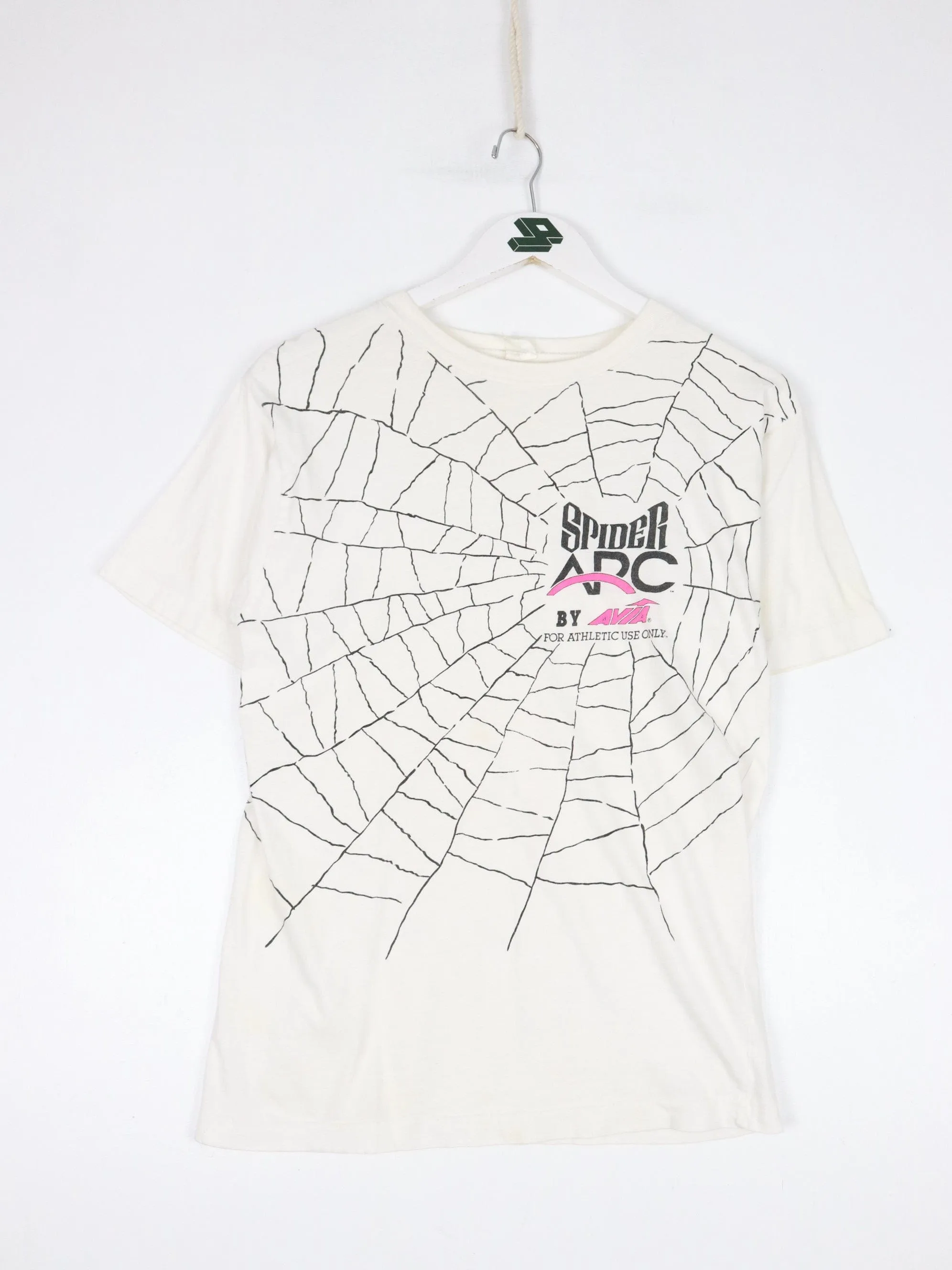 Vintage Spider ARC Avia T Shirt Mens Small White Shoes Promo