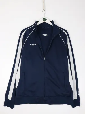 Vintage Umbro Track Jacket Mens Large Blue Athletic Full Zip