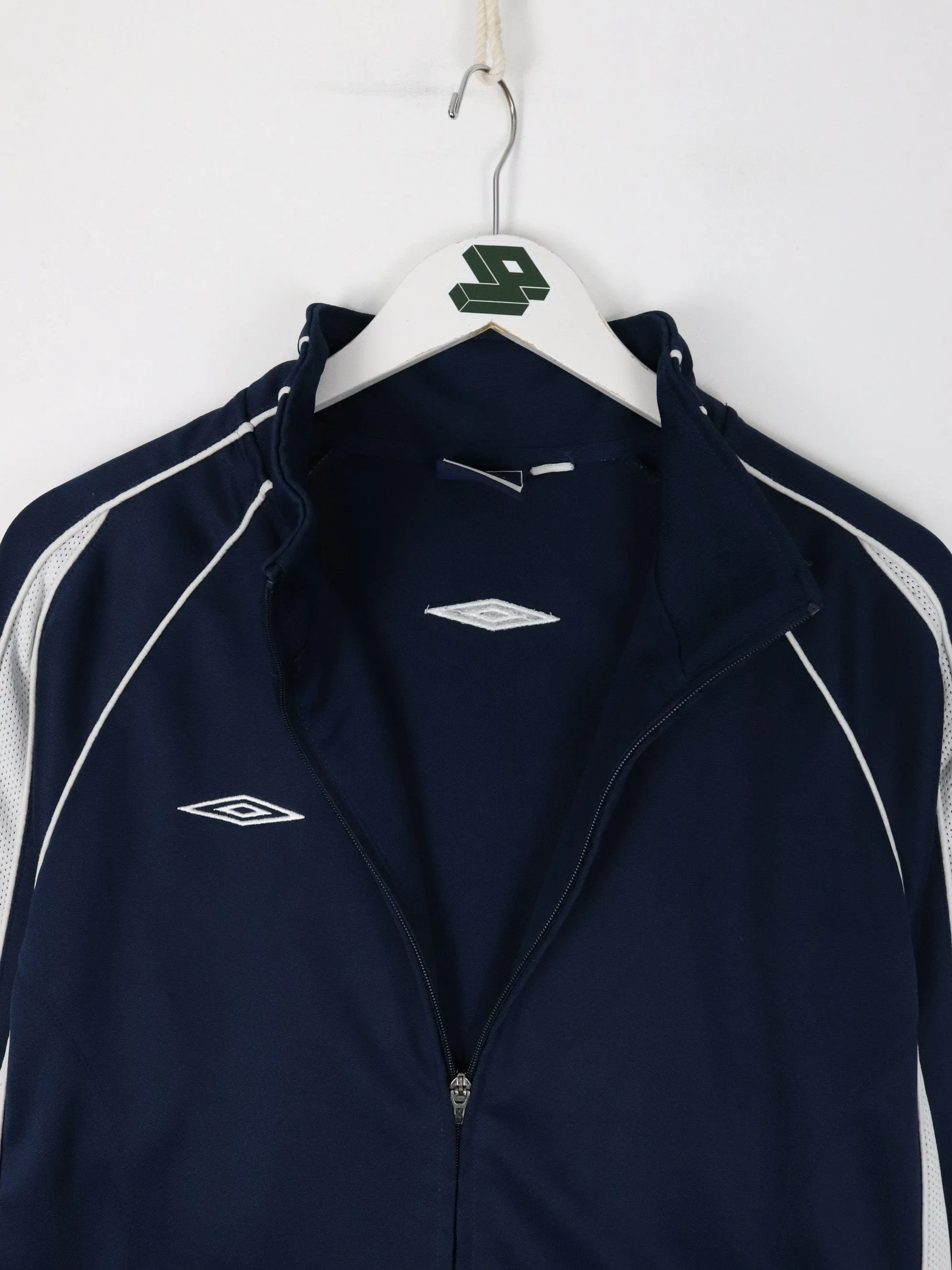 Vintage Umbro Track Jacket Mens Large Blue Athletic Full Zip