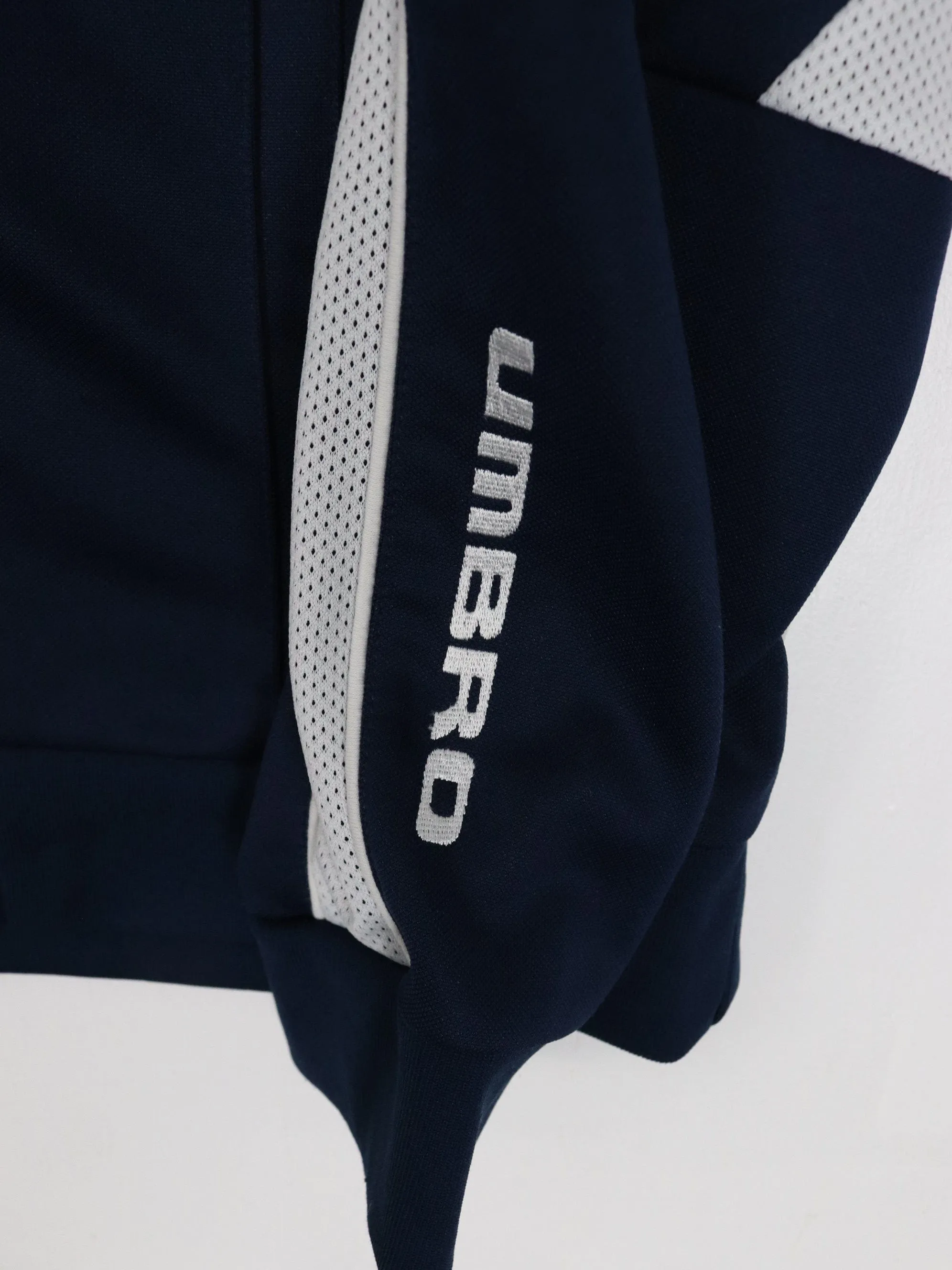 Vintage Umbro Track Jacket Mens Large Blue Athletic Full Zip