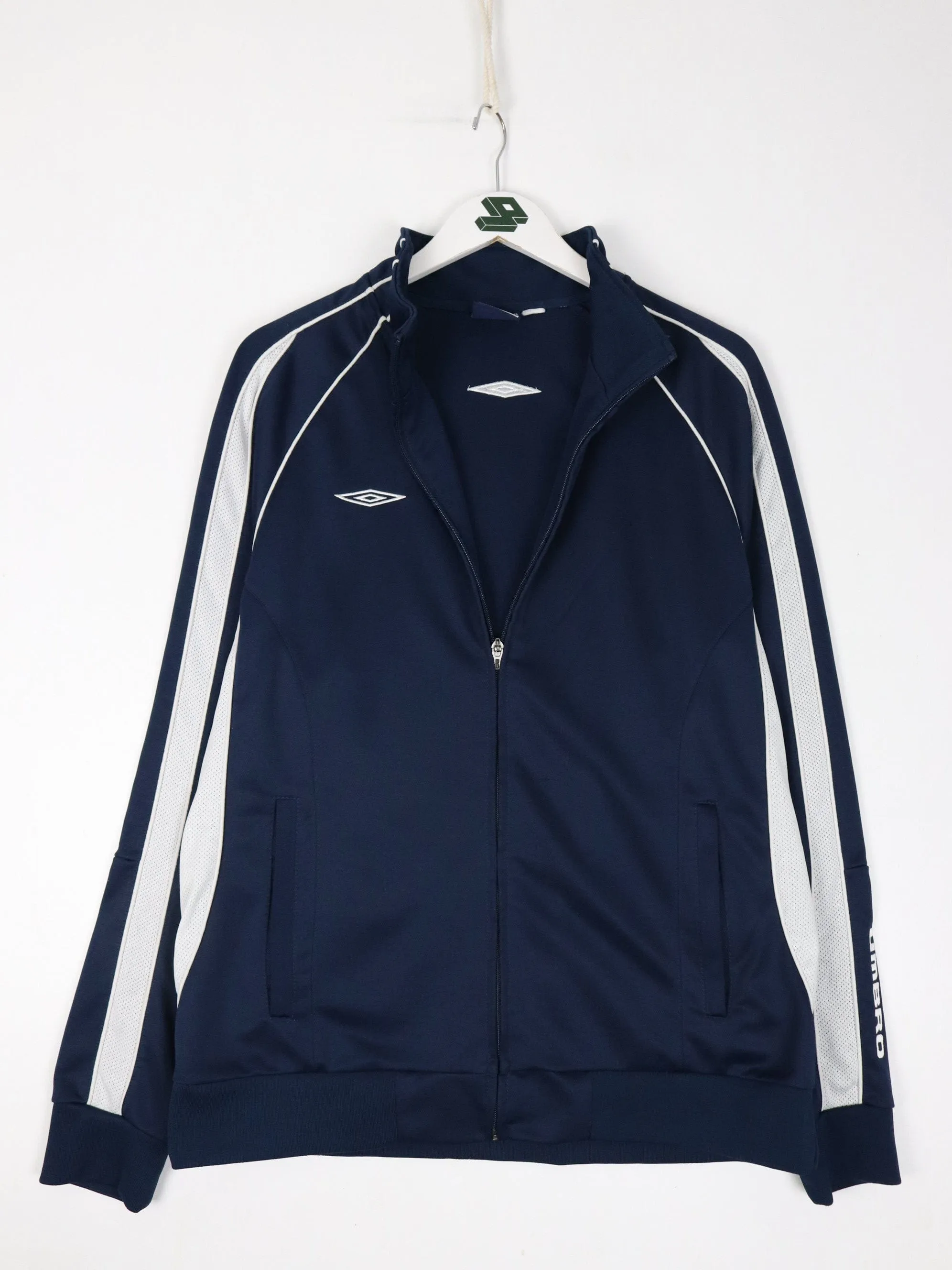 Vintage Umbro Track Jacket Mens Large Blue Athletic Full Zip