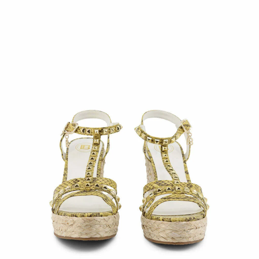 Yellow Snakeskin Wedges